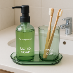 Glass Bathroom Set 3 Pcs